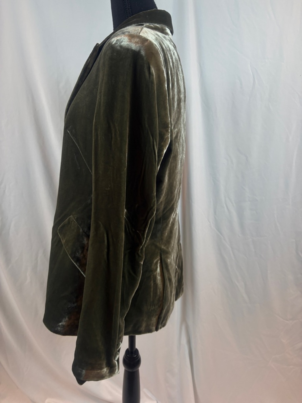 L'AGENCE Olive Velvet Single-Button Blazer - Picture 5 of 13